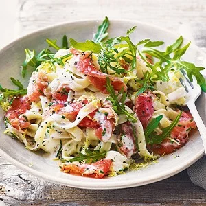 Smoked Salmon Spaghetti